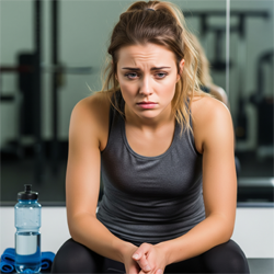 woman failing her weight loss goals without a personal trainer