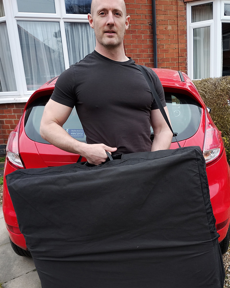 david hields and mobile massage table in york